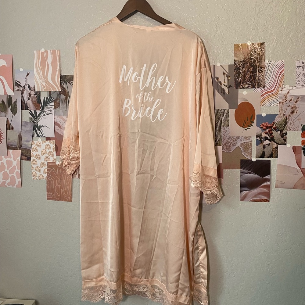 Mother Of The Bride Light Pink Silk Robe